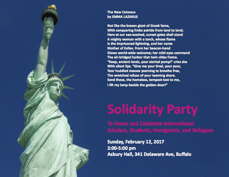 solidarity party celebrate international scholars students immigrants refugees
