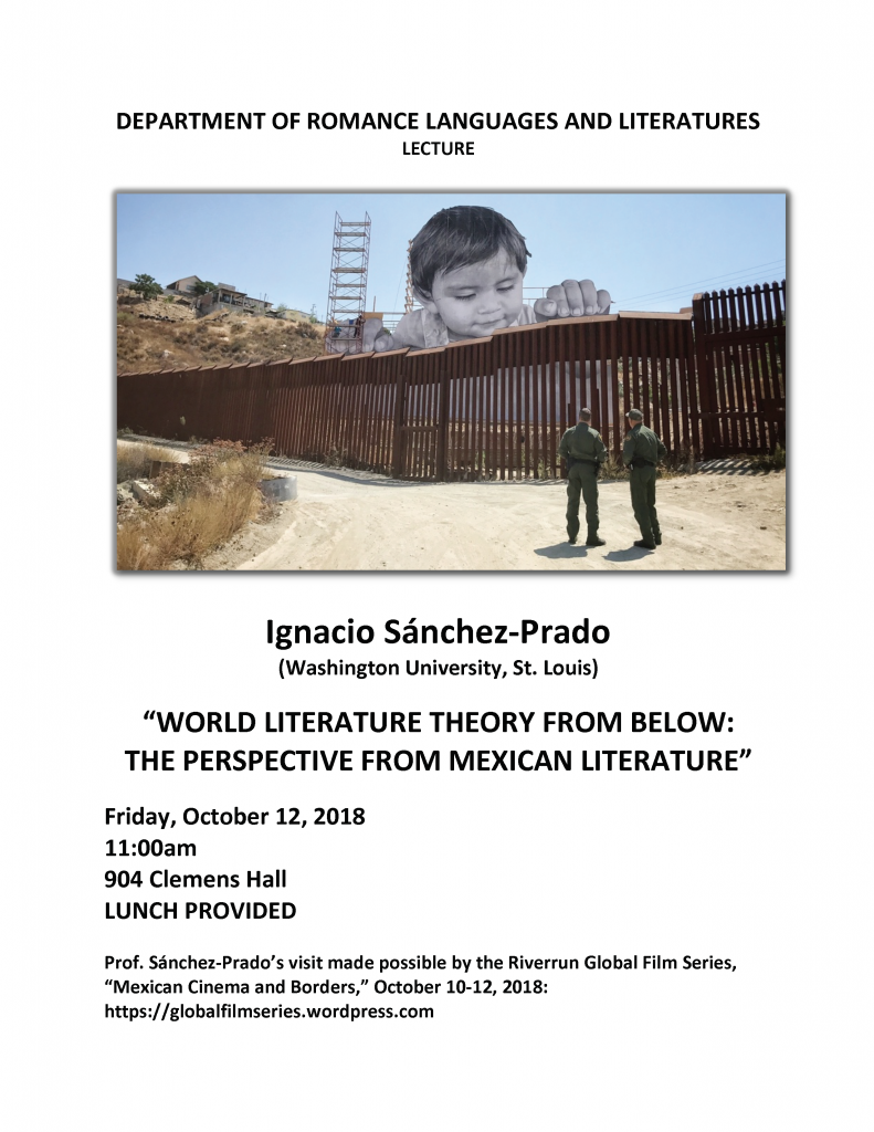Ignacio Sanchez Prado talk flyer